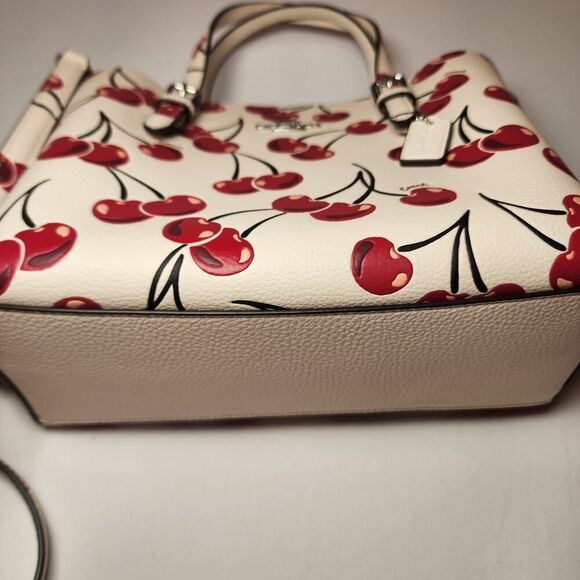 NWT COACH CY695 Mollie Tote Bag 25 With Cherry Print Leather - Picture 12 of 12